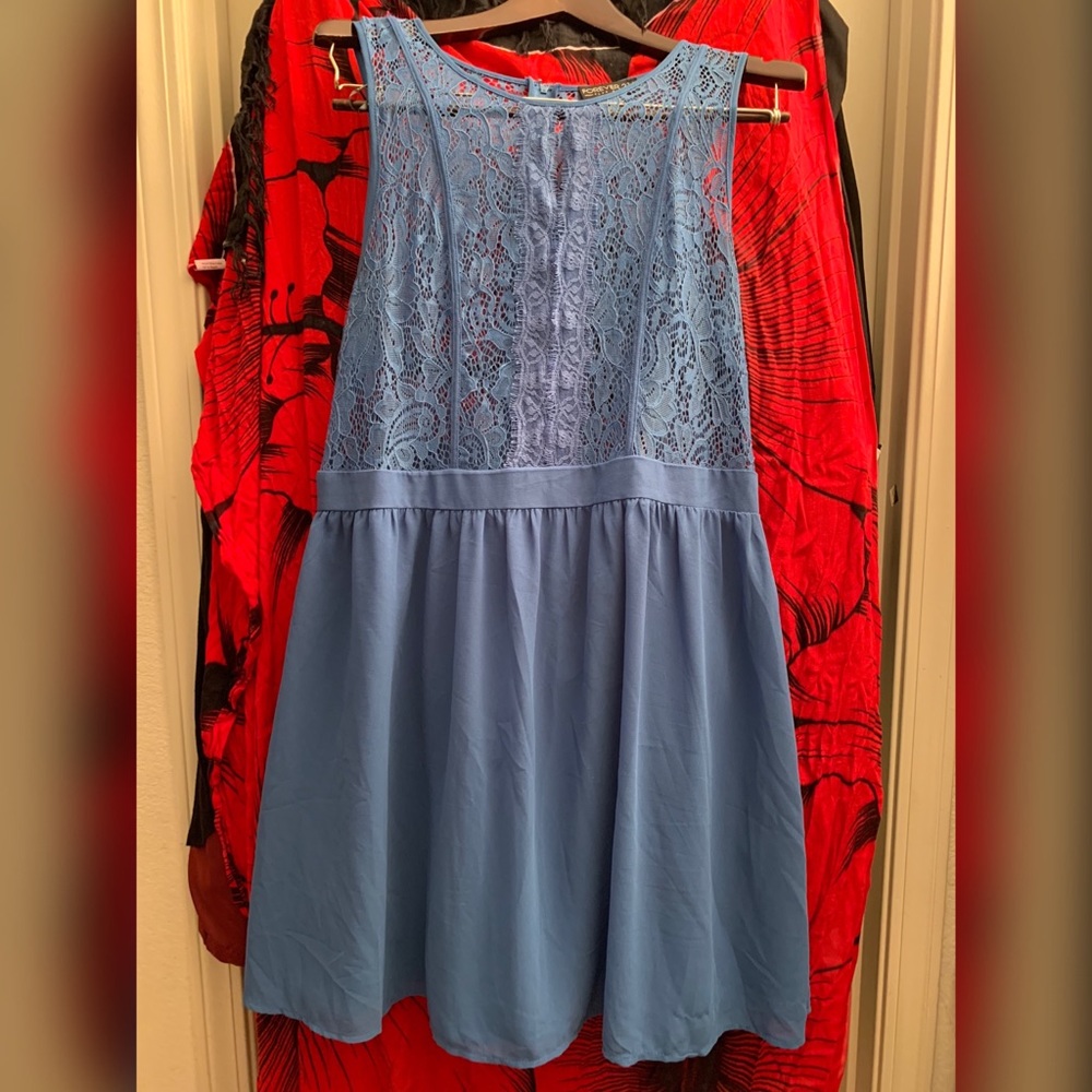 Lace chiffon short dress